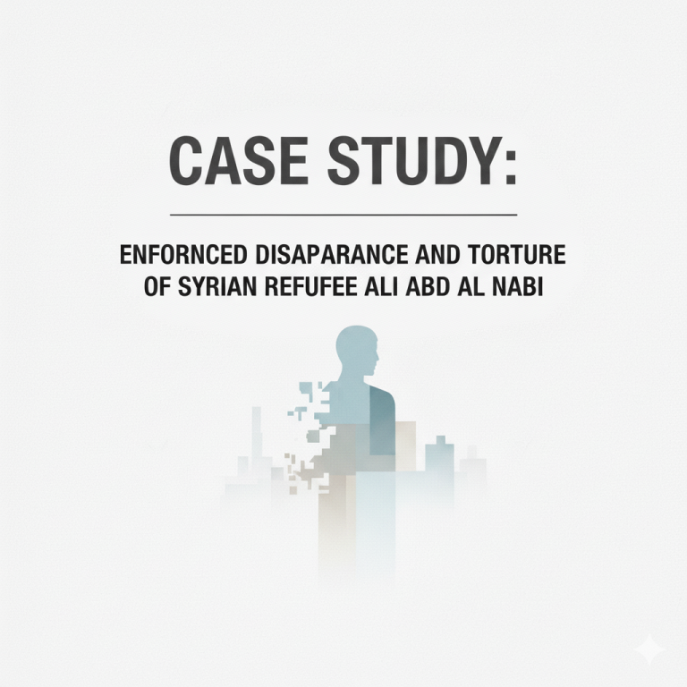 Case Study: Enforced Disappearance and Torture of Syrian Refugee Ali Abd Al Nabi