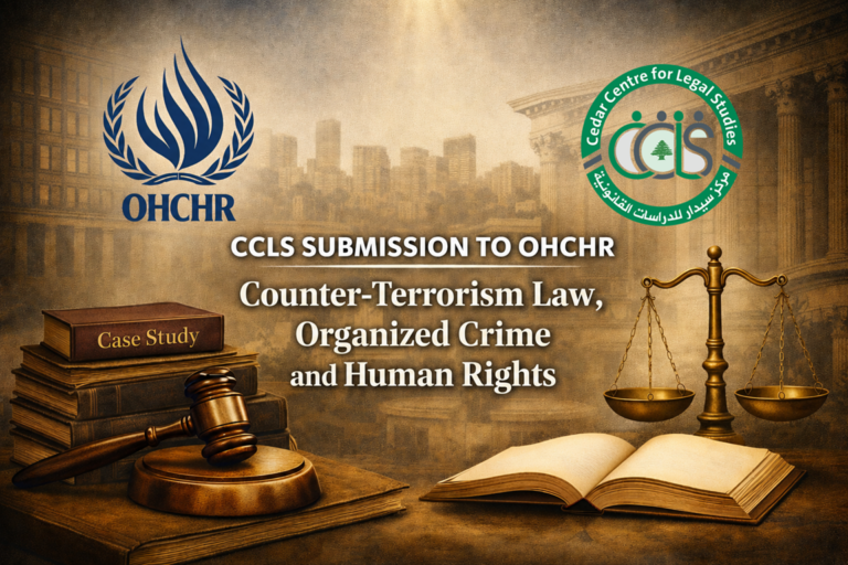 CCLS Submission to OHCHR on Counter-Terrorism Law, Organized Crime and Human Rights