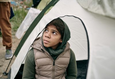Homeless Refugee Girl